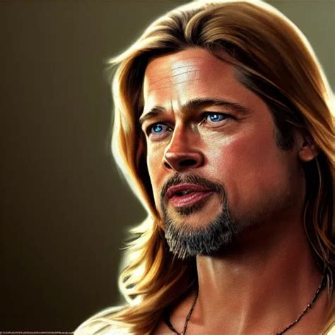 Brad Pitt As Jesus Digital Art High Resolution K Stable