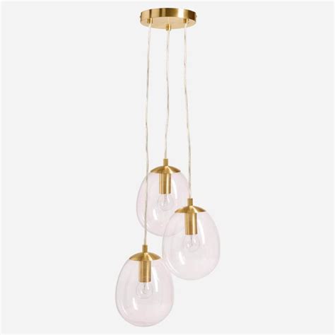 Lady Suspension Globes En Verre Et Laiton Dor Habitat