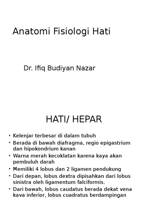 Pdf Anatomi Fisiologi Hati Empedu Dokumen Tips