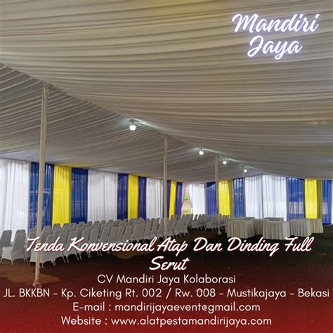 Sewa Tenda Konvensional Atap Dan Dinding Full Serut Area Jakarta