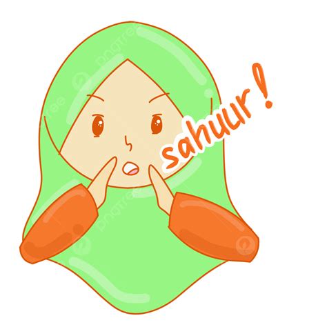 Linda Muslimah Dice Suhoor Ilustración Png Ramadán Suhoor Rápido Png Y Psd Para Descargar