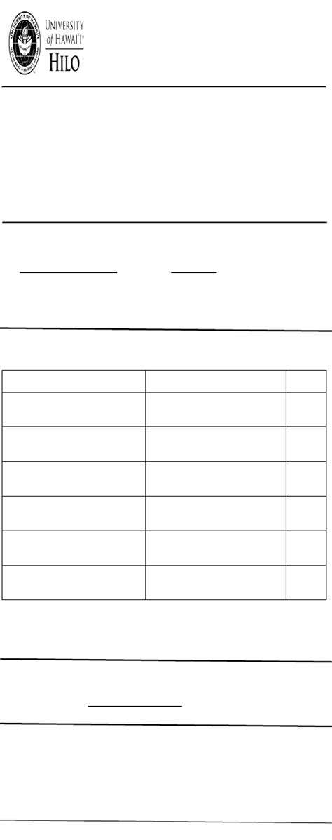 Fill Free Fillable University Hawaii Hilo Form 2 Thesis Project