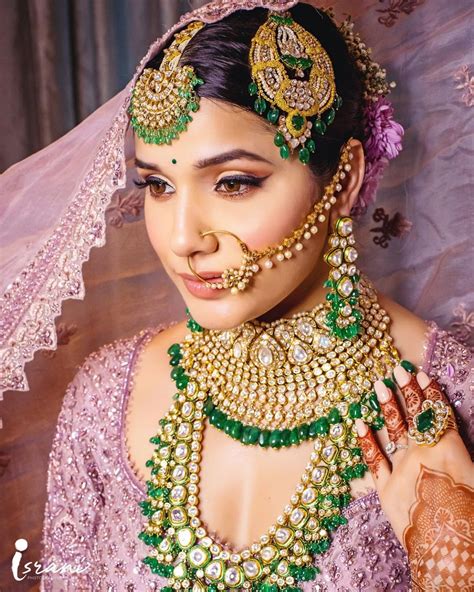 Stunning Brides Who Wore Pink Lehenga With Emerald Jewelry Shaadiwish