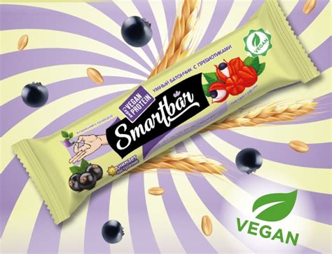 Батончик мюсли Smartbar протеиновый "Смородиновое мороженое" Protein ...