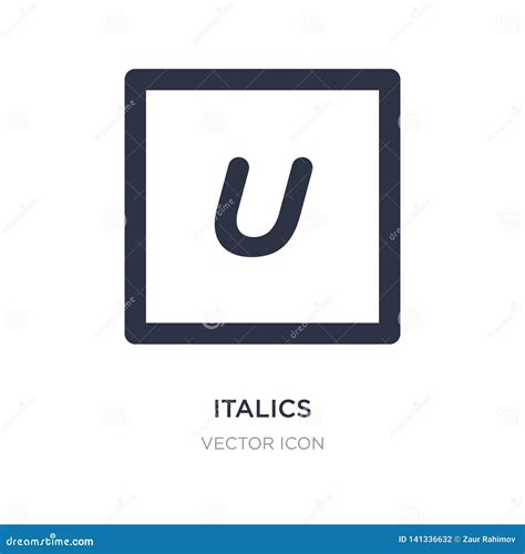 Italics Icon In Trendy Design Style Italics Icon Isolated On White