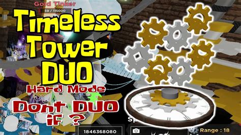 Duo Timeless Tower Hard Mode Challege Roblox Tower Heroes Youtube