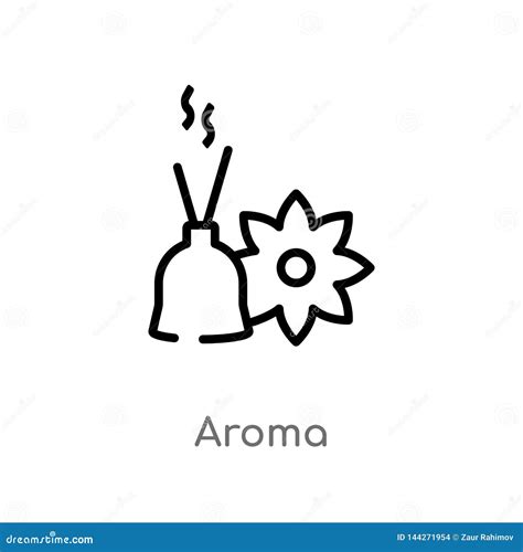 Outline Aroma Vector Icon Isolated Black Simple Line Element