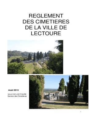 Remplissable En Ligne Reglement Des Cimetieres De La Ville De Lectoure