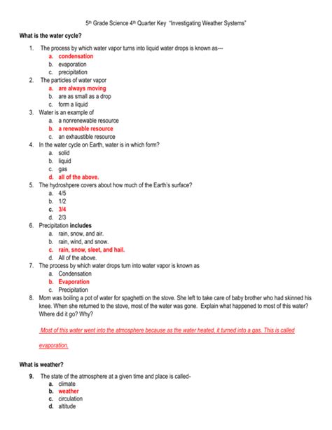 4th Quarter Examination 2024 Science Cesya Deborah