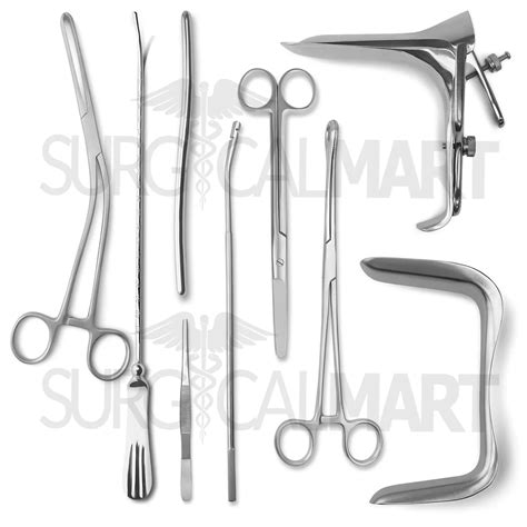 9 Pcs Gynecology Surgical Instruments Set Kit Surgical Mart