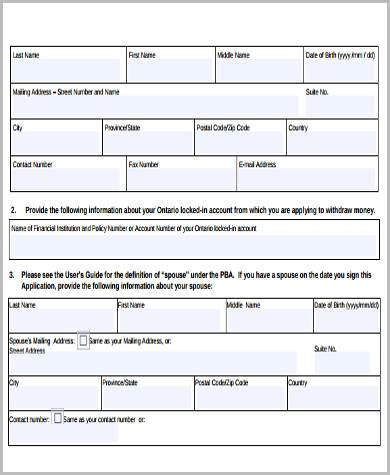 Financial Hardship Application Template Master Template