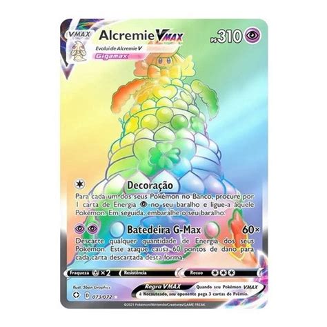 Carta Pokémon Ultra Rara c Muita Vida Hp Alto Vmax Brinde Submarino