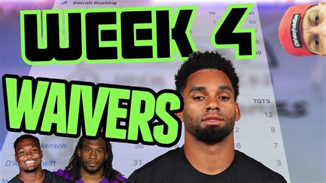 Week 4 Fantasy Football Waiver Wire Adds Who Can Win A League Youtube