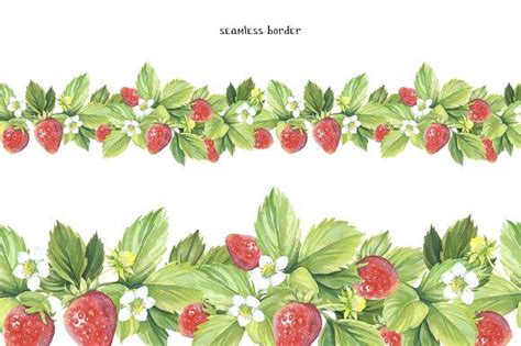 Strawberry Border Clip Art