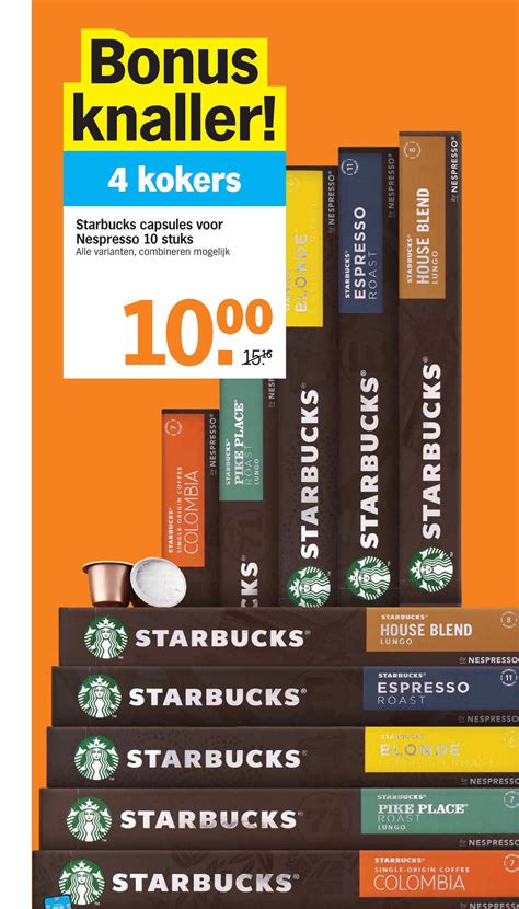 Starbucks Capsules Voor Nespresso 10 Stuks Aanbieding Bij Albert Heijn