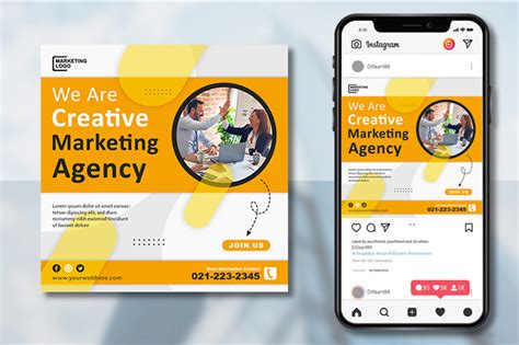 Digital Marketing Agency Instagram Post Graphic By Difaart86 Creative