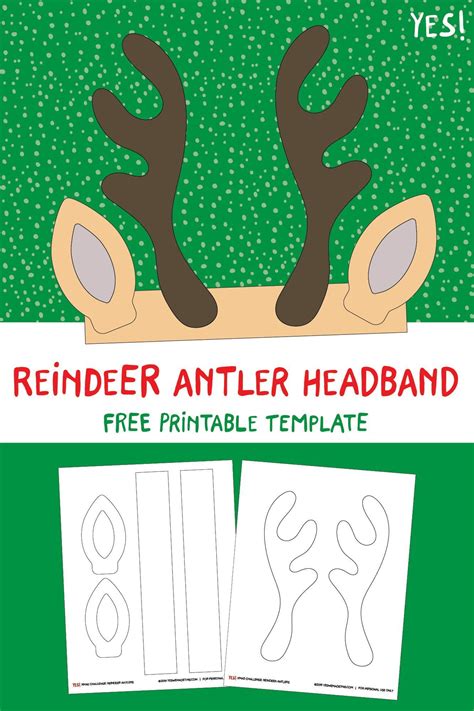 Printable Reindeer Antler Template Yes We Made This Kids Christmas