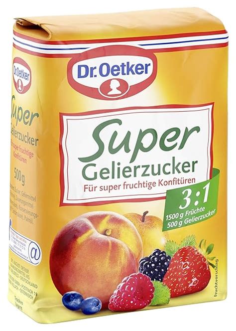 Dr Oetker Gelierzucker Super 3 1 500 G Fertiger Gelierzucker Zum