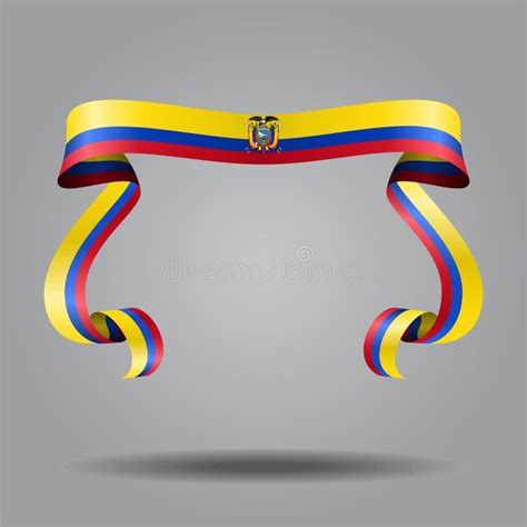 Fondo Ondulado De La Cinta De La Bandera Ecuatoriana Ilustraci N Del