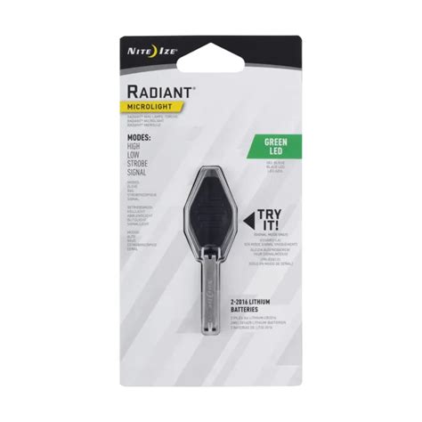 Nite Ize Nite Ize Radiant Microlight Black Green Led