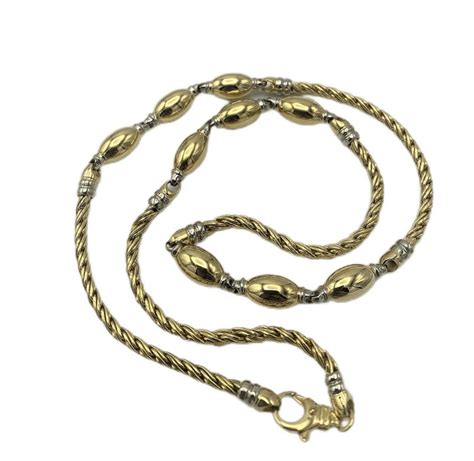 18 Kt White Gold Yellow Gold Necklace Catawiki