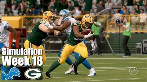 【nfl】week 18 Simulation｜detroit Lions Vs Green Bay Packers｜madden Nfl