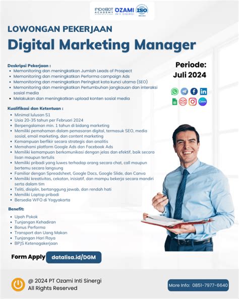 Lowongan Kerja Digital Marketing Manager Di Indobot Academy LokerJogja ID