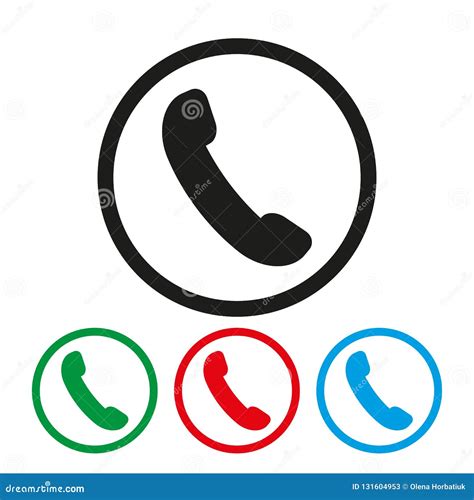 Telephone Receiver Vector Icon Phone Icon Stock Vector Illustration