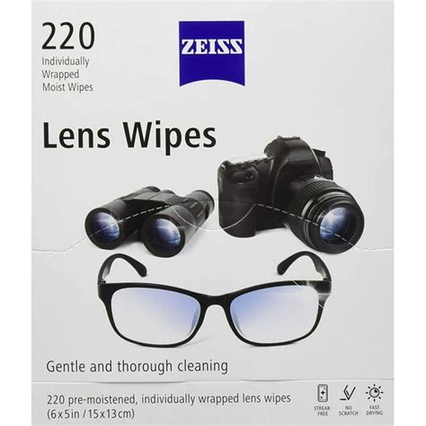 Zeiss Pre Moistened Lens Cleaning Wipes 220 Count