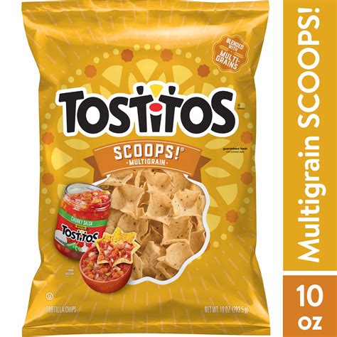 Tostitos Scoops Multigrain Tortilla Chips 10 Oz Bag