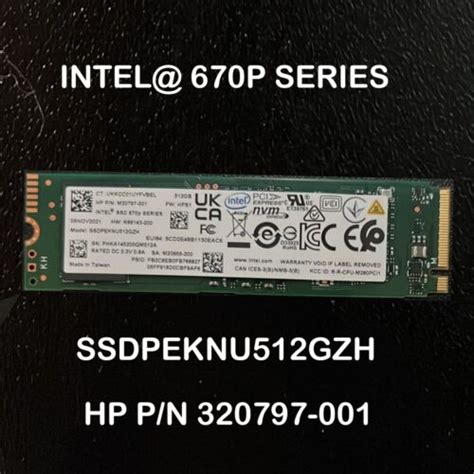 NEW PULL Intel 670p Series 512GB M 2 2280 PCIe NVMe SSD Part