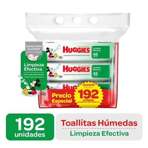 Toallitas Húmedas Huggies Limpieza Efectiva Paquete 192un Plazavea Supermercado