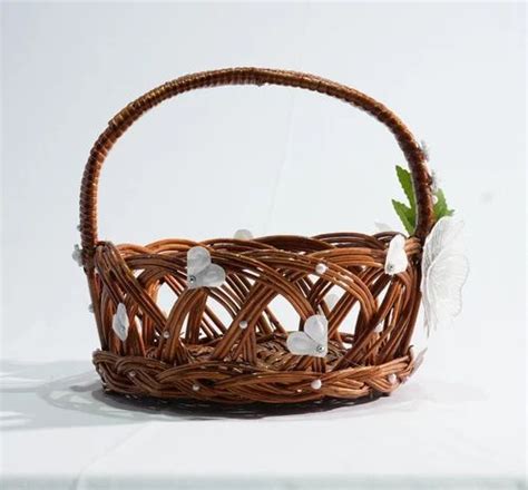 Brown Wooden Gift Basket Size Dimension Inch Dia At Rs Piece