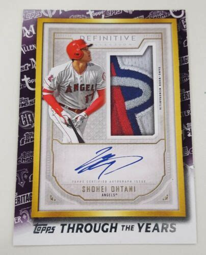 Shohei Ohtani Topps Series Definitive Auto Through The Years