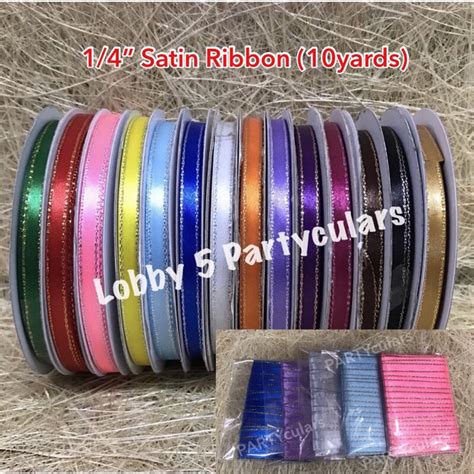 1 4 Inch Satin Ribbon 10 Yards Shopee Philippines