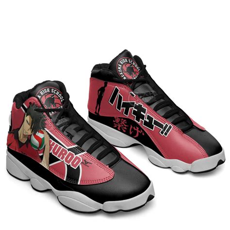 Tetsurou Kuroo J13 Sneakers Haikyuu Custom Anime Shoes Otaku Treasure