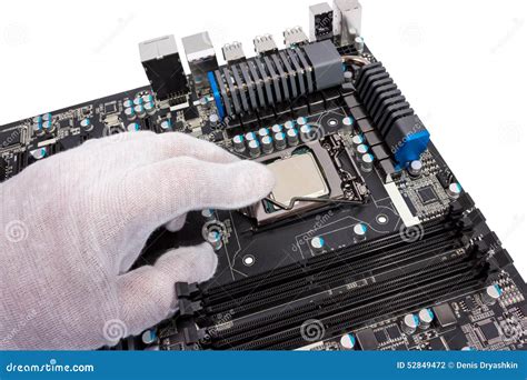 The Installation Of The Processor Into The Socket Of The Motherboard