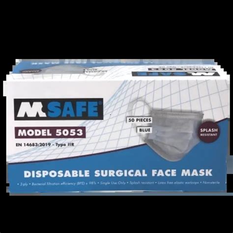 Surgical Ply Disposable Type Iir Medical Face Mask With Ear Loop Pack