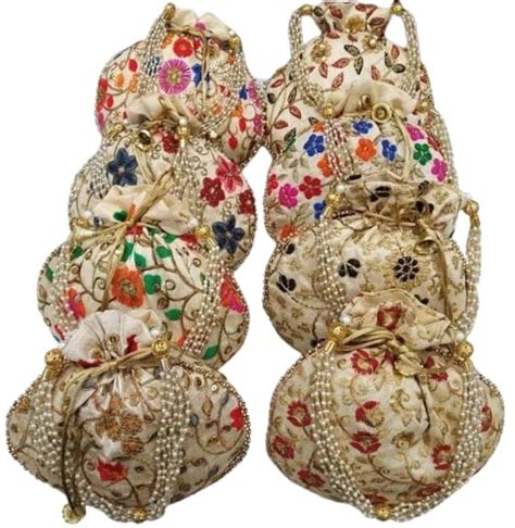 Buy KPH Rajasthani Traditional Silk Potli Bag For Womans Wedding Potli