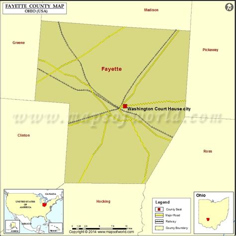 Fayette County Map Fayette County Ohio