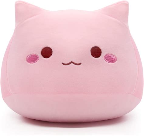 Kophinye Pink Cat Plush Pillow Cat Stuffed Animal Toys