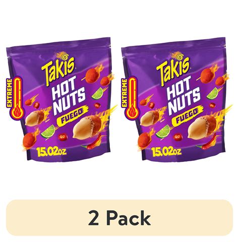 Pack Takis Fuego Hot Nuts Oz Sharing Size Resealable Bag Hot Chili Pepper Lime