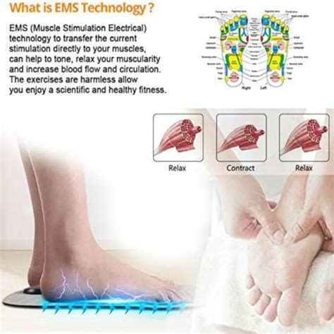 Massagers Foot Massager Folding Portable Electric Massage Mat EMS Was