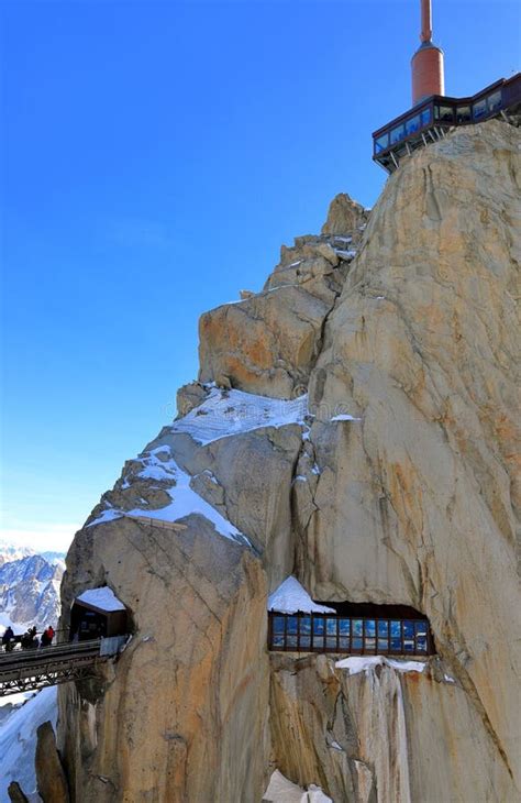 Aiguille Du Midi M High Peak In The Mont Blanc Massif French