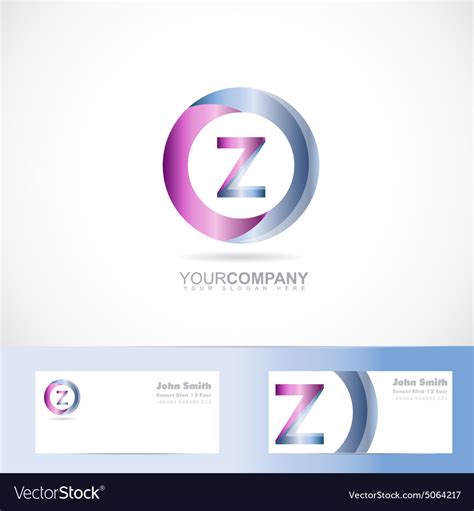 Letter Z Circle Logo Royalty Free Vector Image