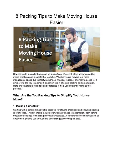 PPT 8 Packing Tips To Make Moving House Easier PowerPoint