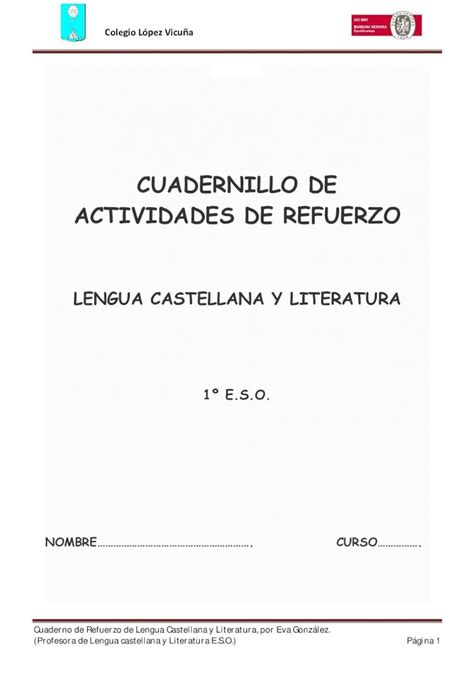 PDF CUADERNILLO DE ACTIVIDADES DE REFUERZO Cuaderno De Refuerzo De