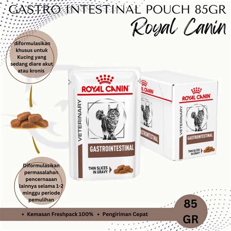 Jual ROYAL CANIN GASTRO INTESTINAL GASTROINTESTINAL POUCH SACHETCAT