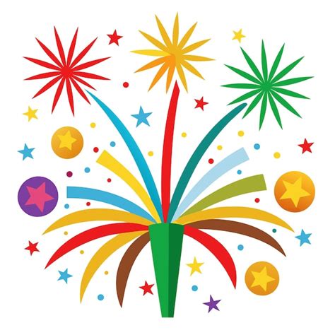 Premium Vector Fireworks Clip Art And Vector Design With A White