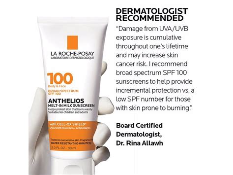 La Roche Posay Anthelios Melt In Milk Body Face Sunscreen Lotion